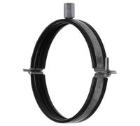 LIRAST Pipe Clamp Ø 125 mm - 5 inch Galvanised Steel Pipe Bracket with Rubber Lining - Wall and Ceiling Fixing - M8/M10 Thread