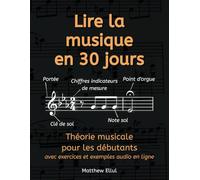 Lire la musique en 30 jours: Théorie musicale pour les débutants - avec exercices et exemples audio en ligne