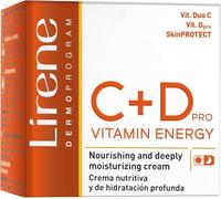 Lirene - Face Moisturiser - Vitamin C, D & E Cream - for Day & Night - Nourishing Hydration, Radiance Boost & Anti Aging Protection with Hyaluronic Acid & Olive Wax - VITAMIN ENERGY C+D PRO 50 ml