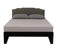 Lirex Double Cotton Fitted Sheet,100% Cotton 300 Thread Count Soft Breathable Deep Pocket up to 12" / 30cm,Grey