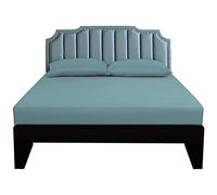 Lirex Fitted Sheet, King Size 100% Cotton 300 Thread Count Soft Breathable Fitted Sheet, Blue