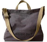 LIRHIQYGF Large Canvas Tote Bag for Women with 3 Inner Small Pockets, Vintage Crossbody Handbag, 16oz Cotton Shoulder Bag for Work, Beach, Travel, Khaki, One Size