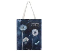 LIRHIQYGF Midnight Dragonfly Memory 04 Tote Bag Canvas Aesthetic Reusable Shopping Grocery Bags Shoulder Bag for Women Casual Handbag for Work Travel, 38x46CM