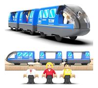 LiRiQi Battery Operated Train, Locomotive Motorized Train Toy for Toddlers 3 4 5+ Years Old Kids Boy Girl Birthday Gifts, Electric Train Compatible with Wooden Track, Thomas, Brio, Melissa and Doug
