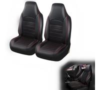 LIRNCV Car Seat Covers Front Pair, for Audi SQ6 SQ6 e-tron e-tron Sportback SQ7 SQ8, High Back Bucket Seat Cover, Leather Car Seat Cover, Interior Accessories,A-Red