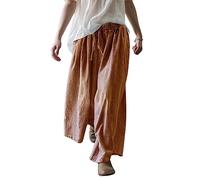 LIROMA Wide Leg Trousers Women, Denim Culottes Pants Womens Wide Leg Pants Distressed Washed Elast High Waist Palazzo Trousers Autumn Boyfriends Jeans Pants Vintage Hippie Baggy Pants Y2K Streetwear