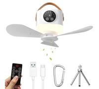 LIRONGTAGE Portable Ceiling Fans with Lights and Remote Control