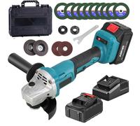 LIROPAU 21V Cordless Angle Grinder 100mm, 4-1/2 Inch with 4.0Ah Battery & Fast Charger, 9000RPM Brushless Motor, Metal Grinder, Flap Disc for Cutting, Polishing (B)