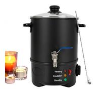 LIROPAU 4L Wax Melter for Candle Making, Electric Wax Melting Container with Heat Resistant Handle & Stainless Spout & Temperature Controller for Soy Wax Soap Base Candle Making Supplies for Home