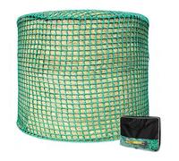 LIROPAU Hay net round bale, diameter 150 cm, height 150 cm, close-meshed feed net, wear-resistant hay net for horses, round bale diameter, mesh size 4.5 x 4.5 cm, suitable for hay rack