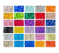 LIRUNQIU 15000 Pieces Diamond Painting Beads, Round 5D Resin Rhinestones Replacement Drills for DIY Diamond Art Kits, Multi-Color Crafting Accessories for Adults Kids (30 Color)
