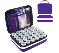 LIRUNQIU Diamond Painting Storage Containers, 30 Slots Diamond Painting Accessories and Tools for Diamond Art Organizer Case
