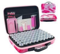 LIRUNQIU Diamond Painting Storage Containers, 60 Slots Diamond Art Accessories and Tools Kits Storage Box for Jewelry Beads