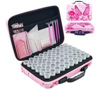 LIRUNQIU Diamond Painting Storage Containers, 60 Slots Diamond Art Accessories and Tools Kits Storage Box for Jewelry Beads