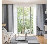 Lirzxin 2 Panels Blackout Curtains Bedroom 84" Drop, Chenille Blackout Curtains Hook Solid Color Flowers Texture Modern Curtain for Room Darkening & Noise Reducing Dark Grey, 38 x 84 Inches