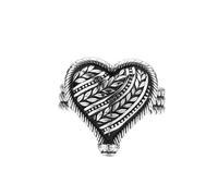 Lirzxin 925 Sterling Silver Ring for Men Women, Open 19MM Vintage Twisted Heart with Wheat Pattern Rings for Women Men Silver Size Adjustable