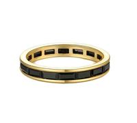 Lirzxin Anniversary Rings Womens Promise Ring, 14K Yellow Gold Wedding Ring for Women Eternity Row Design Rectangular Agate Yellow Gold Rings Size L 1/2