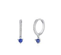Lirzxin Dangle Earrings for Women Ladies, Platinum Elegant Hoop with Round Lab Created Sapphire and Moissanite Dangle Drop Huggie Hoop Earrings for Women Wife Mother Daughter, White Gold