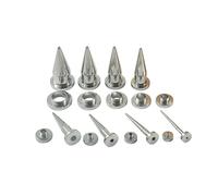 Lirzxin Expander Gauges, 9PCS Stainless Steel Ear Gauges Tunnels Plugs 12g-00g 2 in 1 Interchangeable Geometric Shape Screw Fit Single/Double Flared Ear Gauge Taper 2mm-10mm Silver
