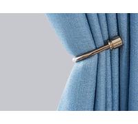 Lirzxin Polyester Bedroom Blackout Curtains Eyelet 45 Inch Drop, Blackout Curtains 2 Panel Sets Solid Color Blue Drapes for Living Room Darkening, 34" W x 45" L