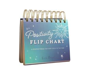 Lisa Angel Celestial Positivity Flip Chart Desk Pad | Optimistic Thinking and Self Empowerment for Every Week of The Year