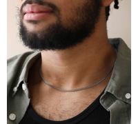 Lisa Angel Men's 'Connell's Chain' Silver Curb Stainless Steel Necklace lisa angel Silver One Size