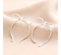 Lisa Angel Women's Bow Snake Chain Statement Stud Earrings in Silver lisa angel Silver One Size