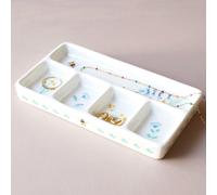 Lisa Angel Women's Cornflower Blue & Yellow Floral Bee Ceramic Trinket Tray in White lisa angel White