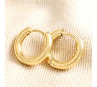 Lisa Angel Women's Medium Stainless Steel Gold Huggie Hoop Earrings lisa angel Gold One Size
