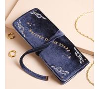 Lisa Angel Women's Navy Celestial Velvet Jewellery Roll in Mid Navy lisa angel Mid Navy