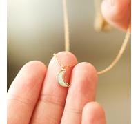 Lisa Angel Women's Opal Moon Gold Charm Necklace lisa angel Gold One Size