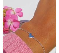Lisa Angel Women's Shiny Silver Heart Bracelet lisa angel Silver One Size