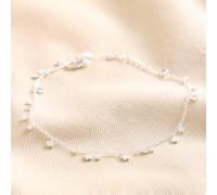 Lisa Angel Women's Small Flower Charm Silver Anklet lisa angel Silver One Size