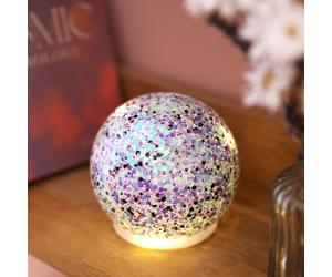 Lisa Angel Women's Small LED Moonrise Glitter Light Globe in Purple lisa angel Purple