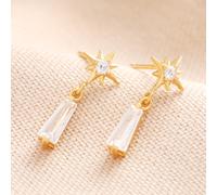 Lisa Angel Women's Star & Crystal Drop Earrings in Gold lisa angel Gold One Size