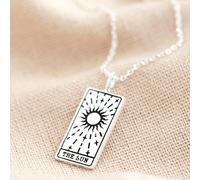 Lisa Angel Women's The Sun Tarot Card Silver Pendant Necklace lisa angel Silver One Size