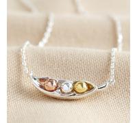 Lisa Angel Women's Three Peas in a Pod Silver Necklace lisa angel Silver One Size