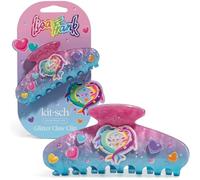 Lisa Frank x Kitsch Glitter Hair Clip for Women - Secure Hold Claw Clip | Sparkly Hair Accessories with Strong Grip, Recycled Acrylic | Ideal Gifts for Women and Stocking Stuffers - Dancing Dolphins