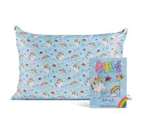 Lisa Frank x Kitsch Satin Pillowcase with Zipper for Hair & Skin - Softer Than Silk Pillow Cases, Smooth Cooling Satin Pillow Case, Wrinkle-Free Pillow Cases Standard Size (19x26) - MarkieTM