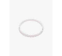 Lisa Gozlan Womens Lisa Gozlan The Mini Pavé Happy Face Silver-Plated Brass and Cubic Zirconia Bracelet Silver / White 7In