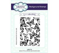 Lisa Horton A6 Beautiful Wings Background Stamp, Rubber, Transparent, 10 x 15 x 0.8 cm