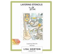 Lisa Horton Crafts - Musical A6 Stencil