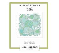 Lisa Horton Crafts - Waves & Bubbles 6" x 6" Layering Stencil