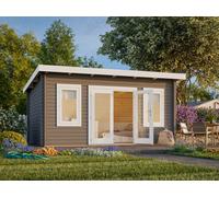 Lisa M (4.7x3.5m | 14.2m2 | 44mm) Modern Pent Garden Office (2024 Upgraded Model)