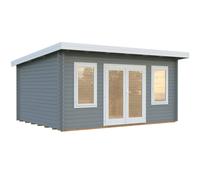 Lisa M (4.7x3.5m | 14.2m2 | 44mm) Modern Pent Garden Office (2024 Upgraded Model)