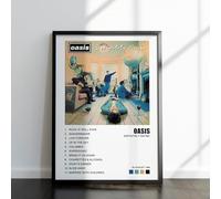 LISA MARIE DESIGNS Oasis Album Cover Poster - Definitely Maybe, Morning Glory, Be Here Now & The Masterplan Wall Art Print - Framed or Unframed (A4 / A3) (Definitely Maybe, A4 Unframed)