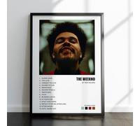 LISA MARIE DESIGNS The Weeknd Album Cover Poster - After Hours, Dawn FM or Starboy - A4 / A3 Print - Framed or Unframed Music Wall Art (After Hours, A4 Framed Black)