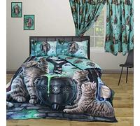 Lisa Parker King Size Duvet Cover Set Hubble Bubble Cats Witches
