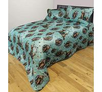 Lisa Parker King Size Hubble Bubble Quilted Bedspread Throw Over Set Cats Potion