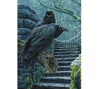 Lisa Parker Watchmen Blank Single Greeting Card with Envelope Black Ravens Birds Gothic Wiccan Pagan